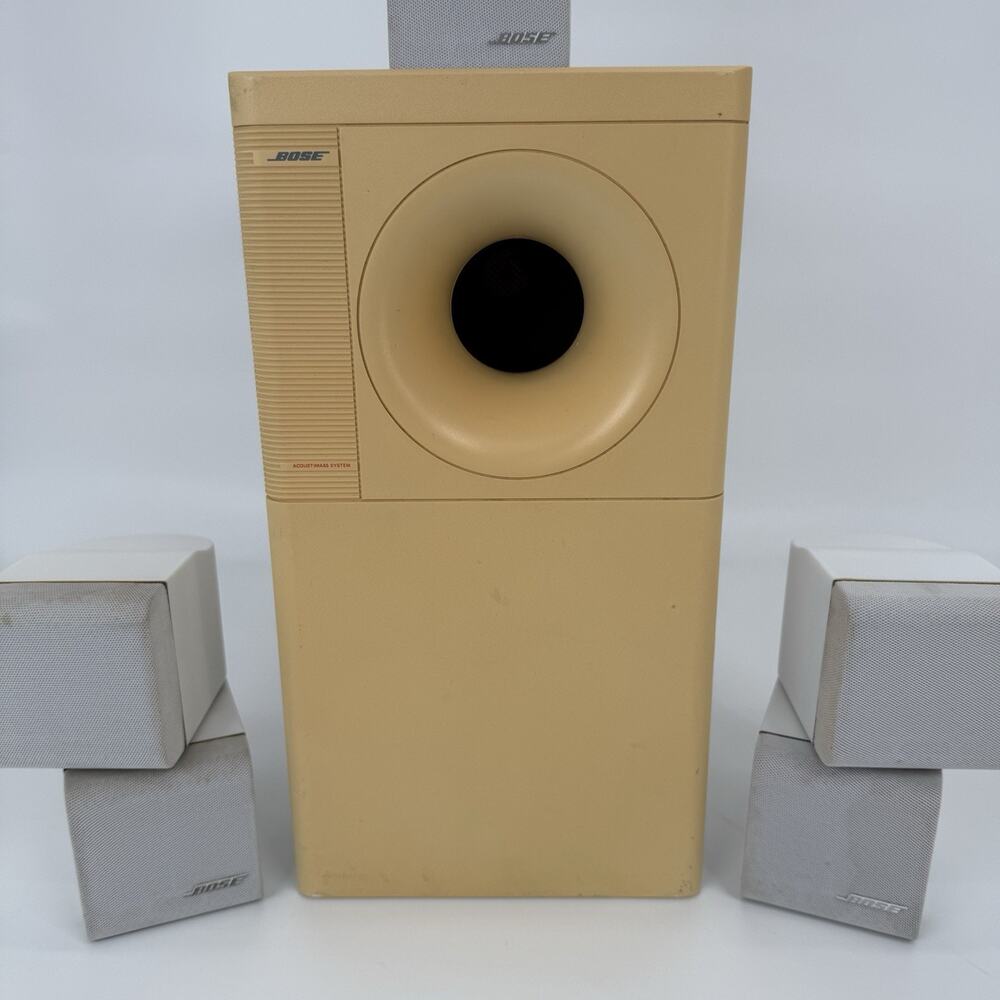 Bose Acoustimass 7 Speaker System With 3 Double Cube Speakers Tested Working - Picture 2 of 11